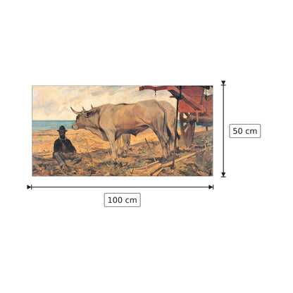 Carro rosso - FATTORI - cm 100x50 - Pannello in MDF