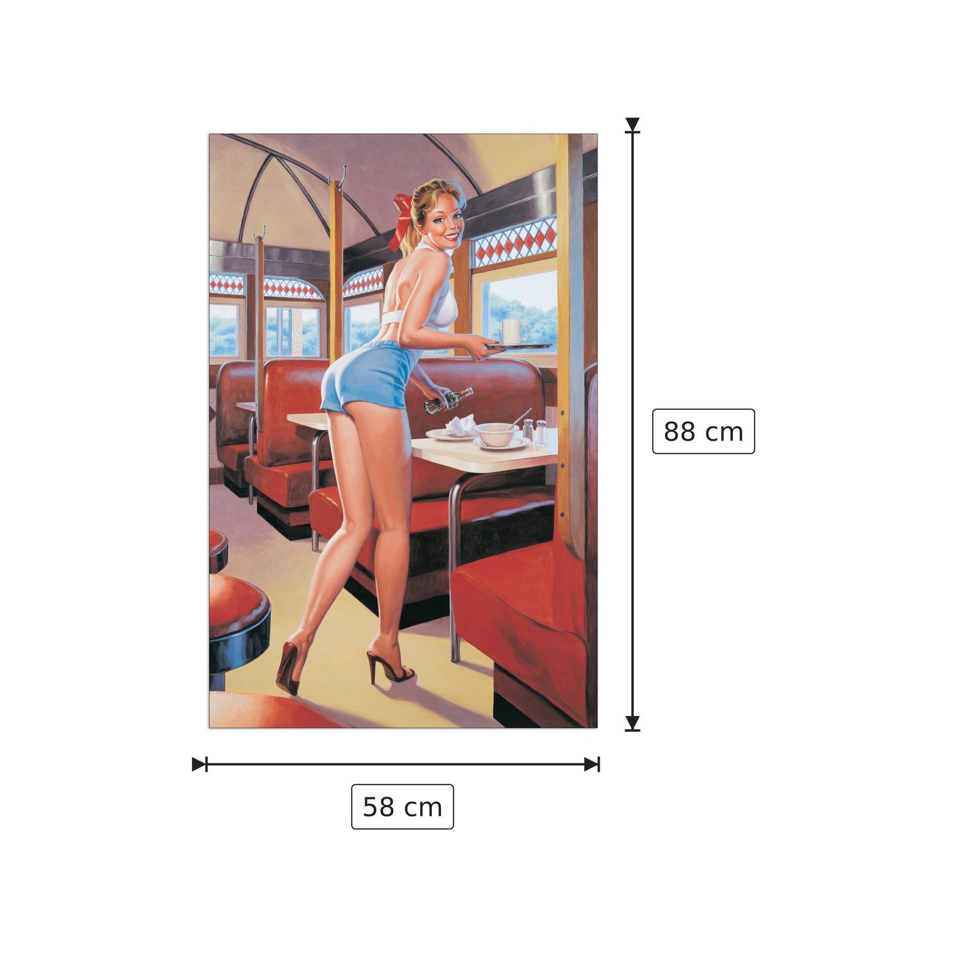 Diner - HILDEBRANDT - cm 58x88 - Pannello in MDF