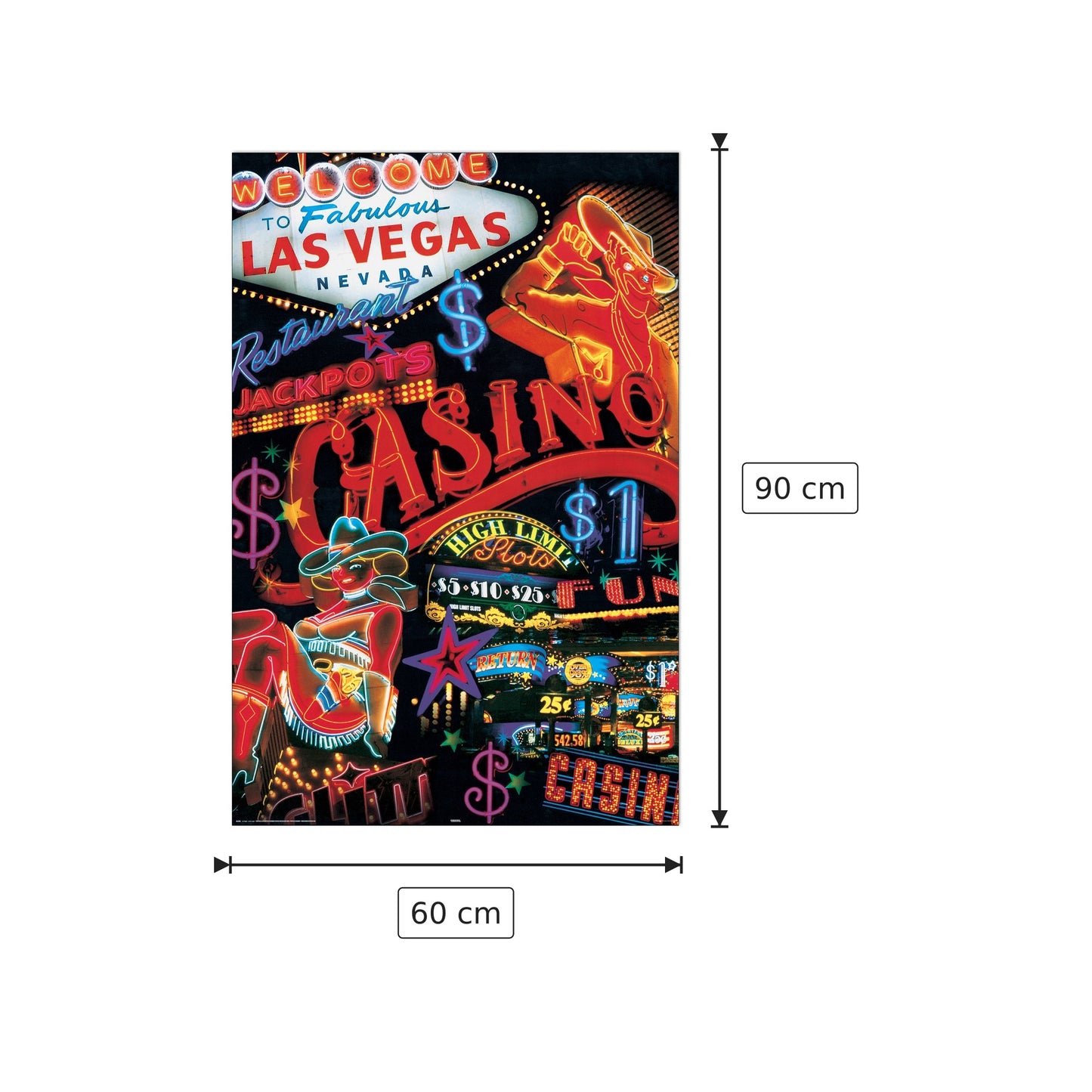 Casinò di Las Vegas - NULL - cm 60x90 - Pannello in MDF