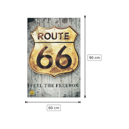 Insegna d'oro Route 66 - NULL - cm 60x90 - Pannello in MDF