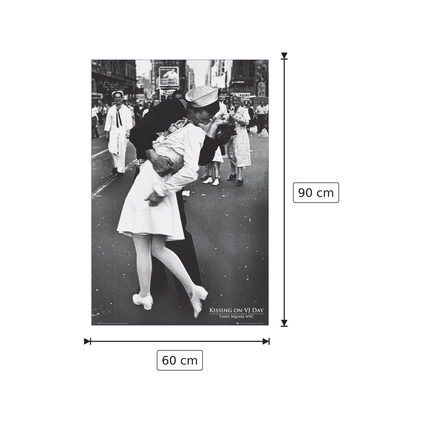 Il bacio del VJ Day - NULL - cm 60x90 - Pannello in MDF