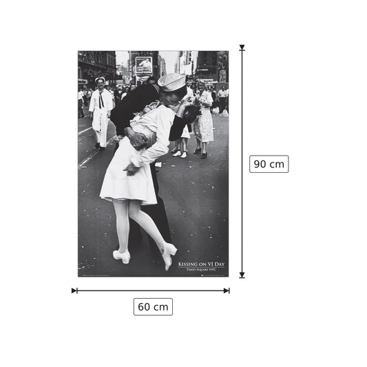 Il bacio del VJ Day - NULL - cm 60x90 - Pannello in MDF