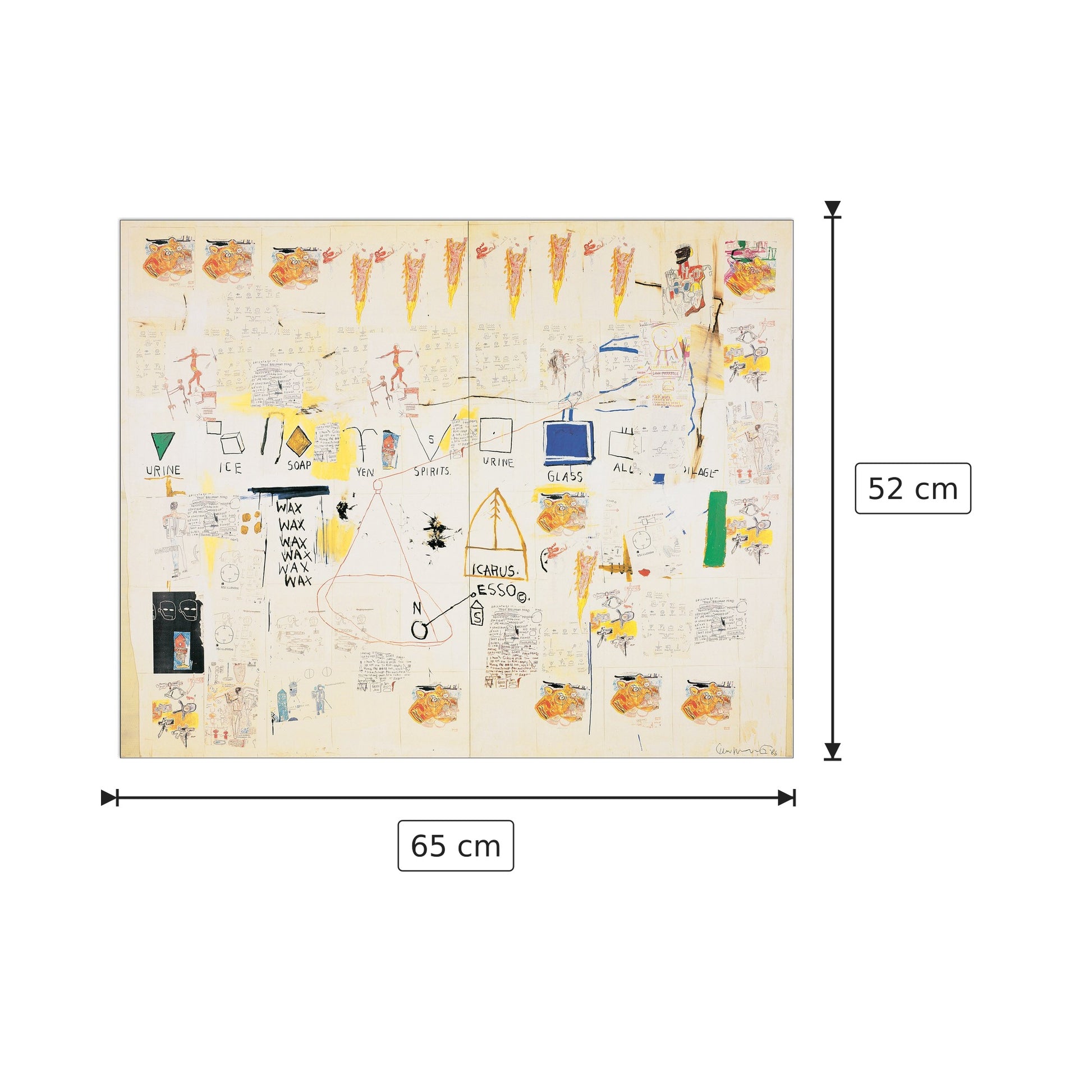 Icaro Esso - BASQUIAT - cm 65x52 - Pannello in MDF
