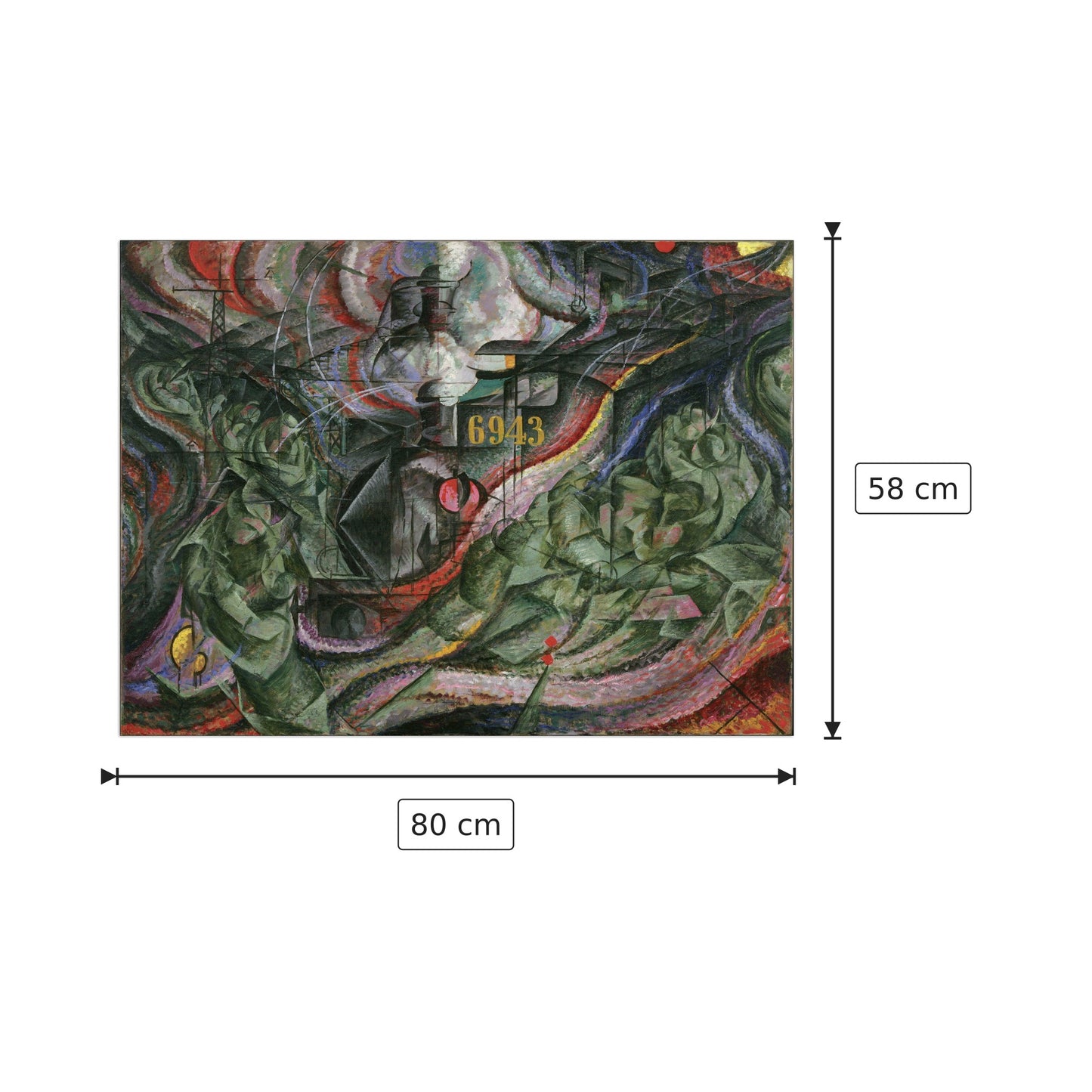 Stati d'animo I - BOCCIONI - cm 80x58 - Pannello in MDF
