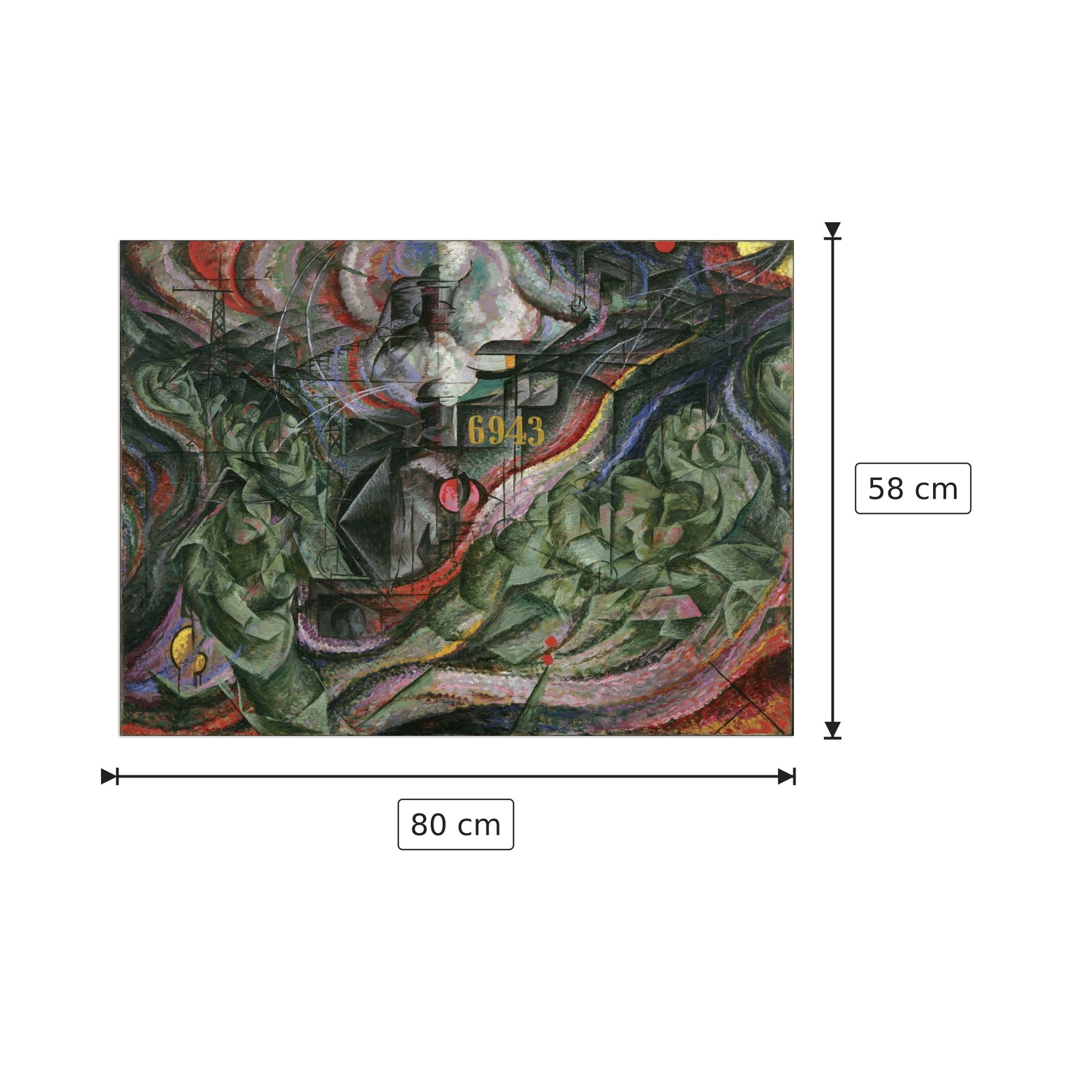 Stati d'animo I - BOCCIONI - cm 80x58 - Pannello in MDF