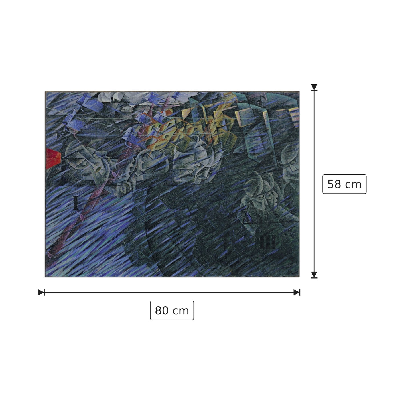 Stati d'animo II - BOCCIONI - cm 80x58 - Pannello in MDF