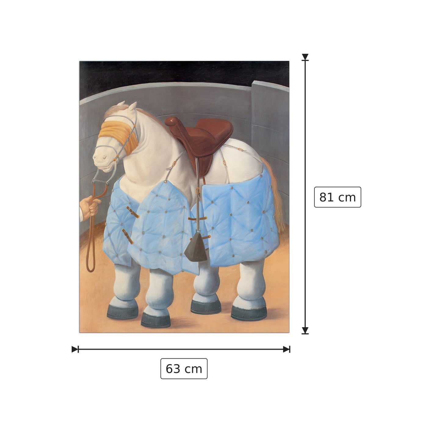 Cavallo del picador - BOTERO - cm 63x81 - Pannello in MDF
