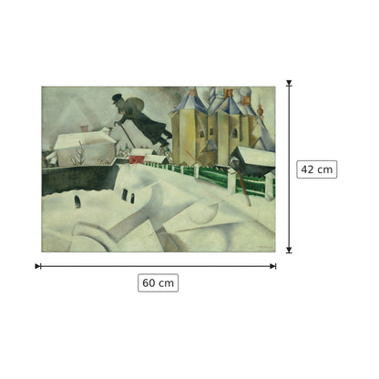 Sopra Vitebsk - CHAGALL - cm 60x42 - Pannello in MDF
