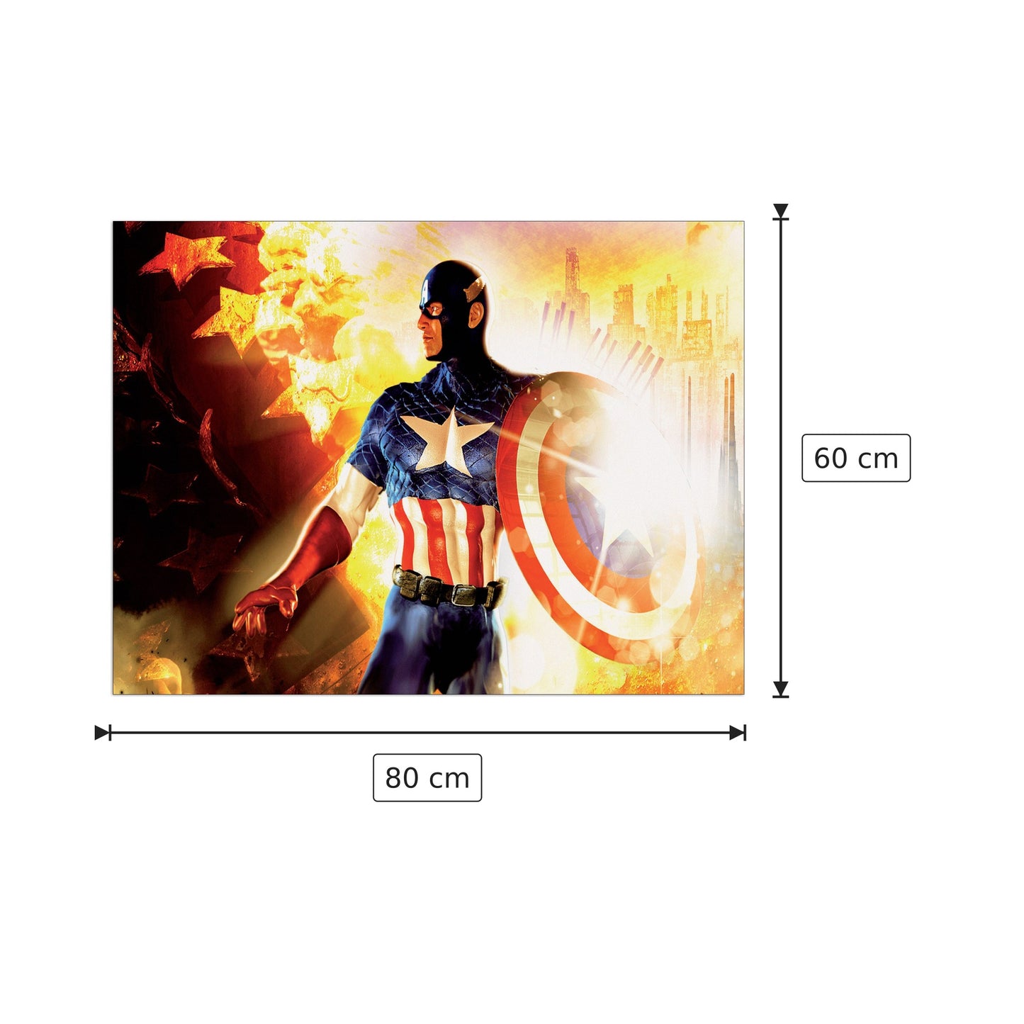 Captain America - NULL - cm 80x60 - Pannello in MDF