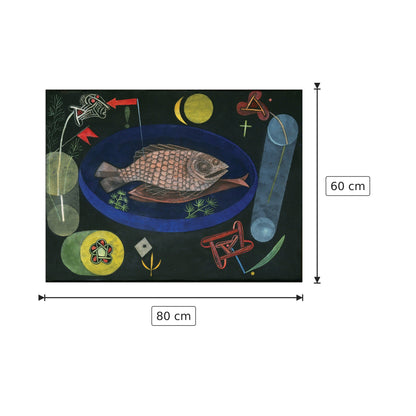 Attorno al pesce - KLEE - cm 80x60 - Pannello in MDF