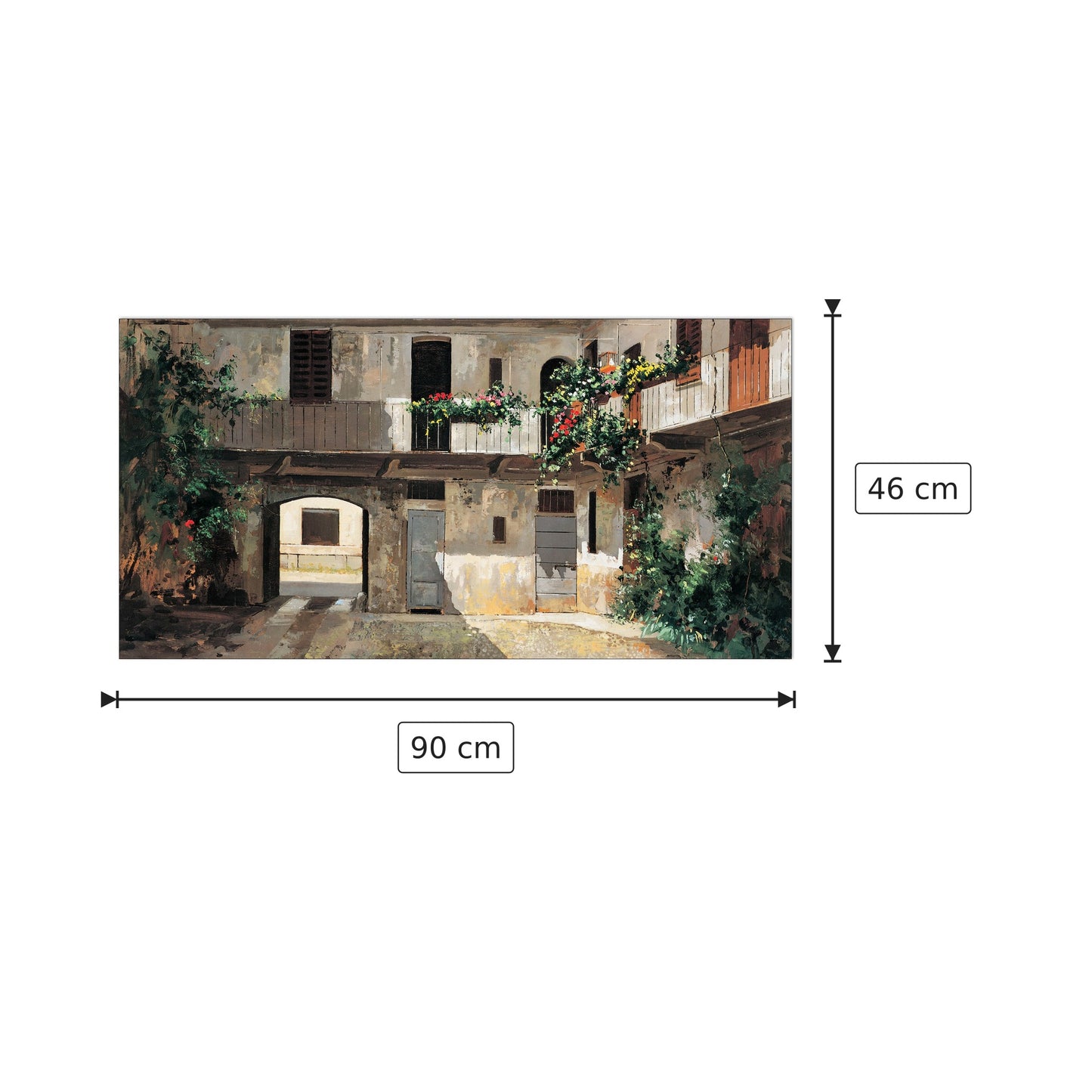 Balconata - LAGANÀ - cm 90x46 - Pannello in MDF