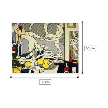 Studio dell'artista, la danza - LICHTENSTEIN - cm 80x60 - Pannello in MDF