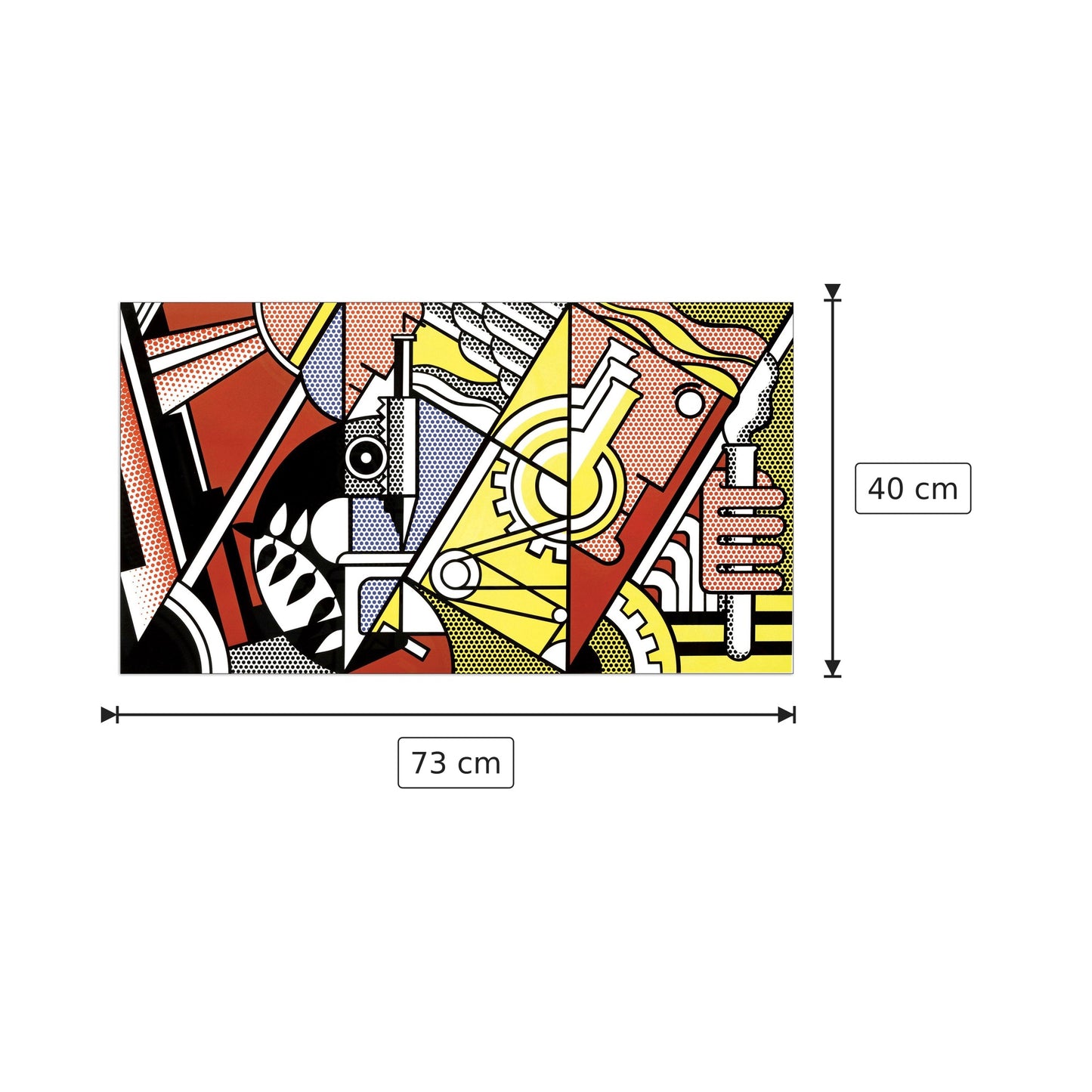 Pace attraverso la chimica I - LICHTENSTEIN - cm 73x40 - Pannello in MDF