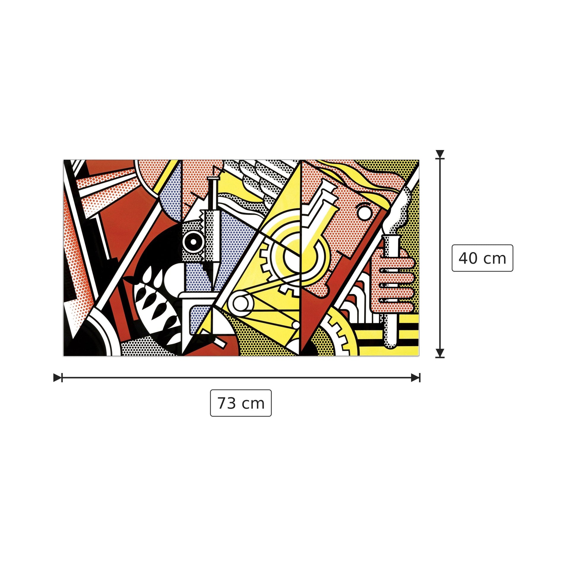 Pace attraverso la chimica I - LICHTENSTEIN - cm 73x40 - Pannello in MDF