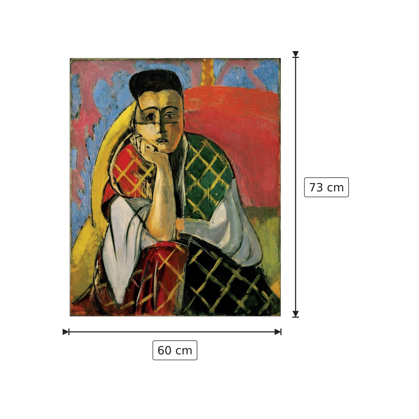 Donna con velo - MATISSE - cm 60x73 - Pannello in MDF
