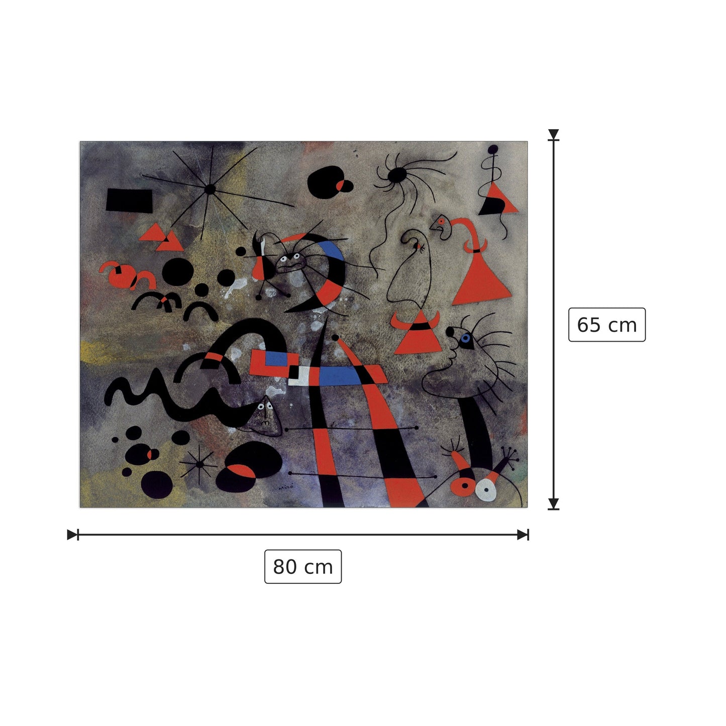 La scala della fuga - MIRÒ - cm 80x65 - Pannello in MDF