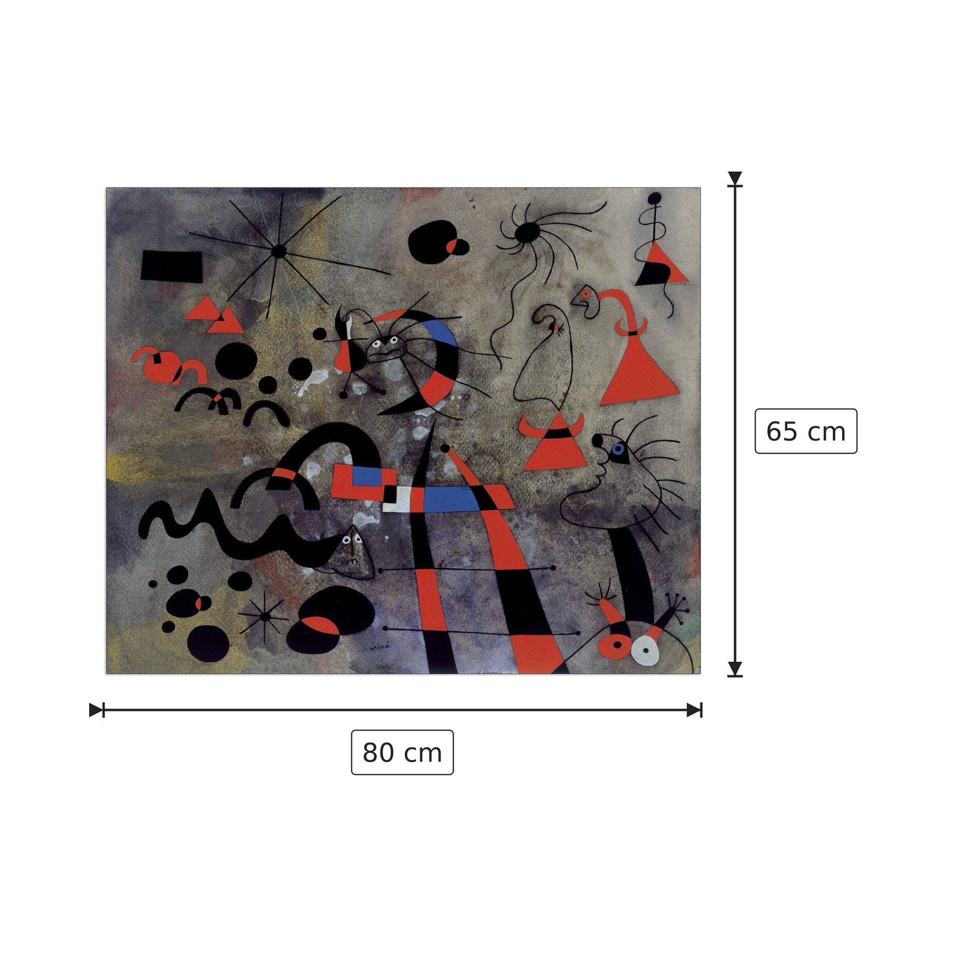 La scala della fuga - MIRÒ - cm 80x65 - Pannello in MDF