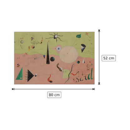 Il cacciatore - MIRÒ - cm 80x52 - Pannello in MDF