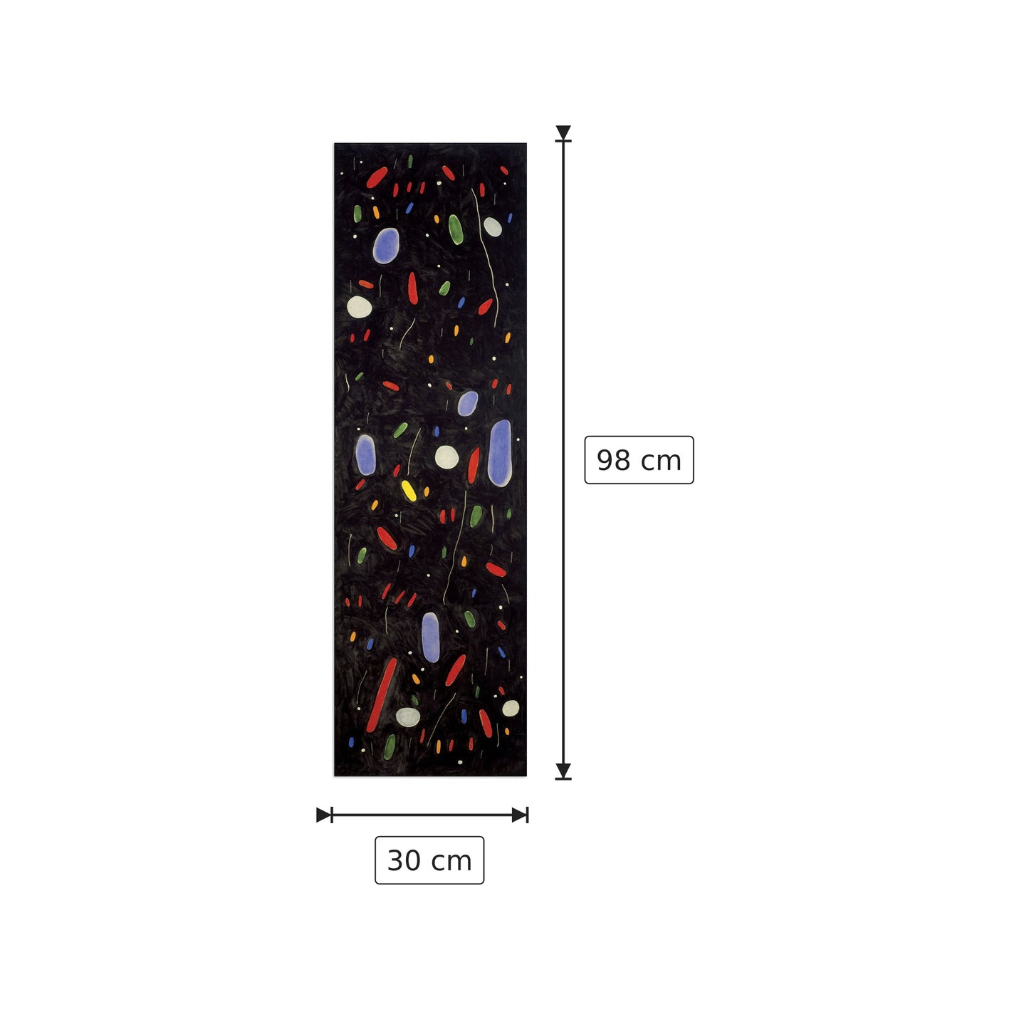 La canzone delle vocali - MIRÒ - cm 30x98 - Pannello in MDF