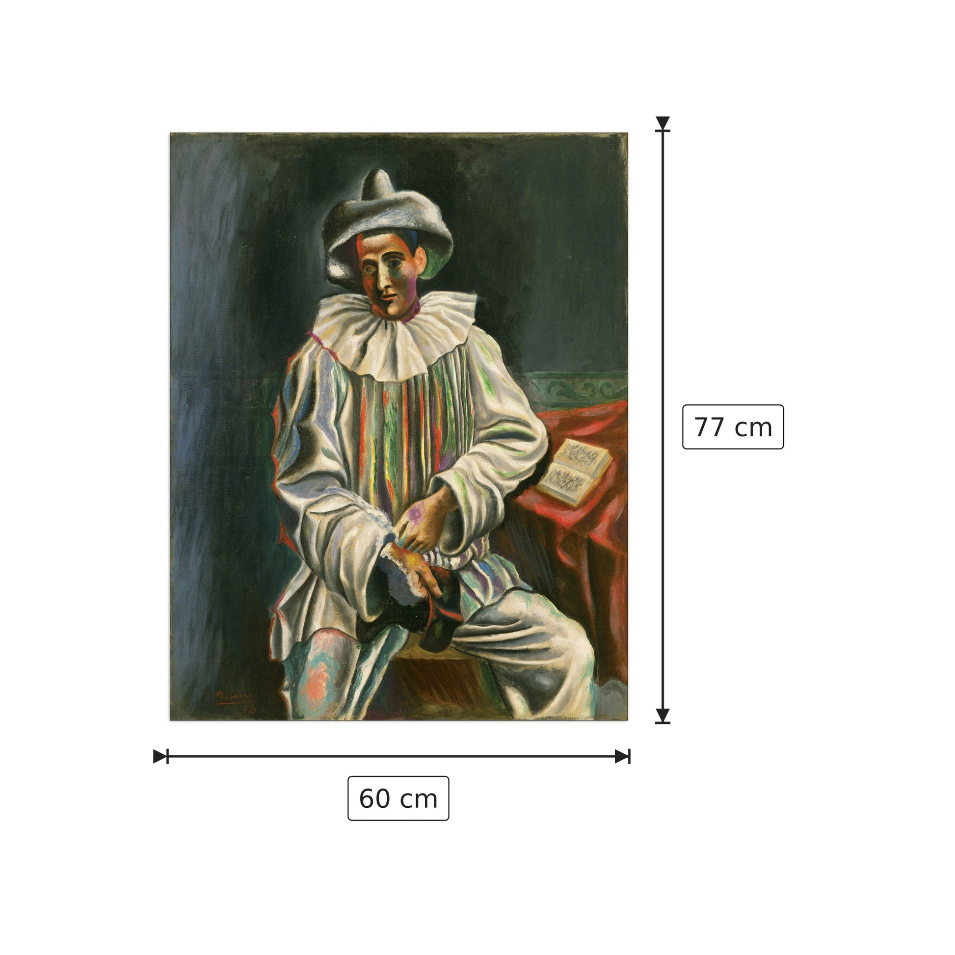Pierrot - PICASSO - cm 60x77 - Pannello in MDF