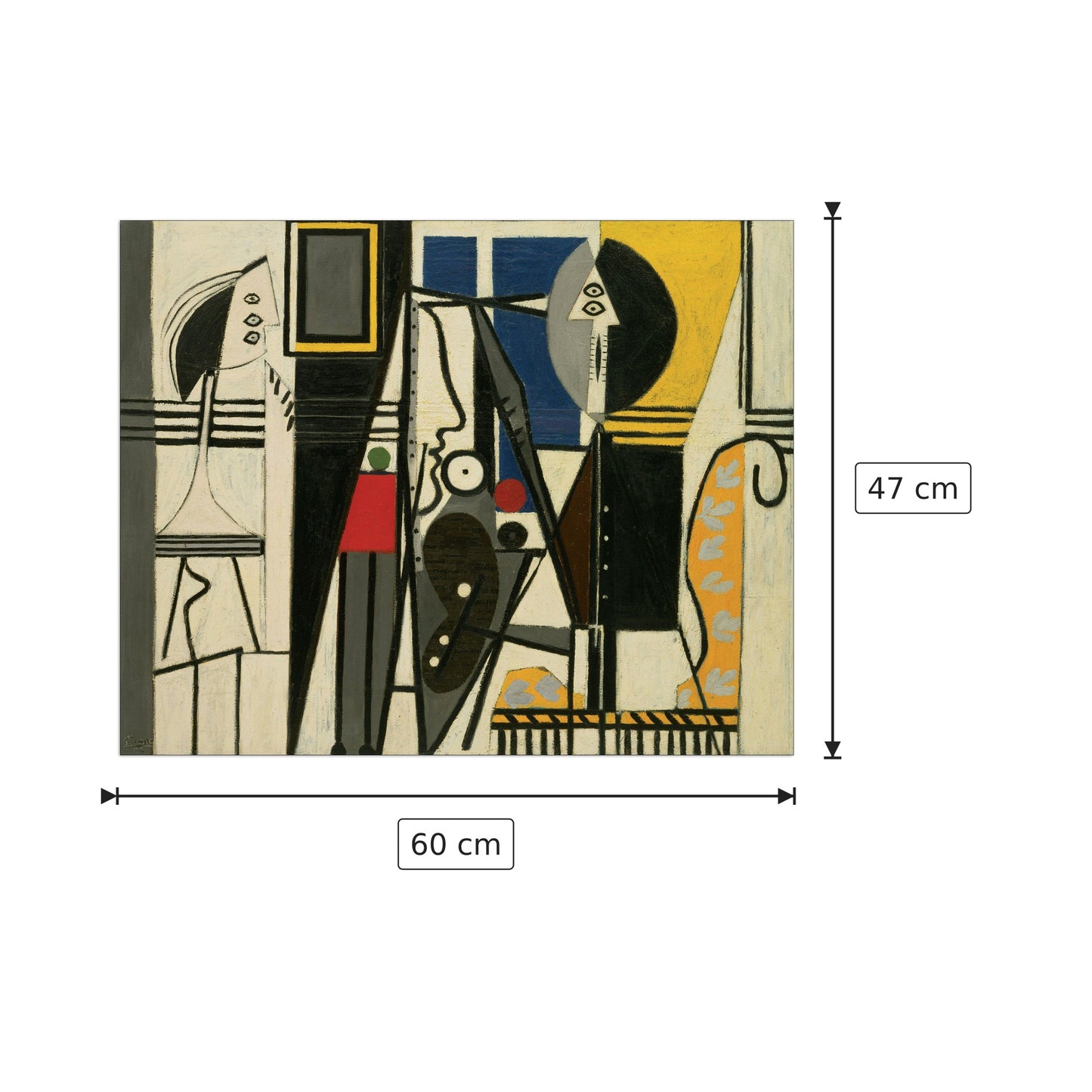 Stampatore e modella - PICASSO - cm 60x47 - Pannello in MDF