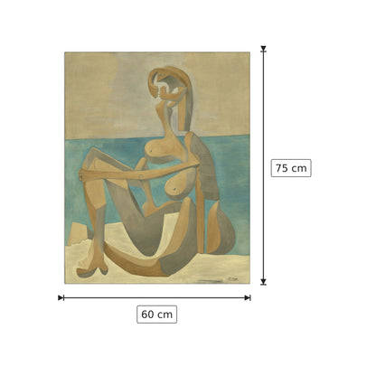 Bagnante seduta - PICASSO - cm 60x75 - Pannello in MDF