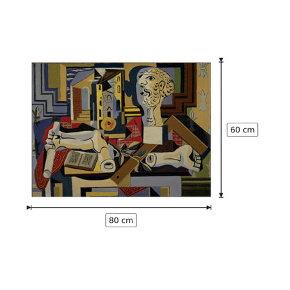 Studio con testa di gesso - PICASSO - cm 80x60 - Pannello in MDF
