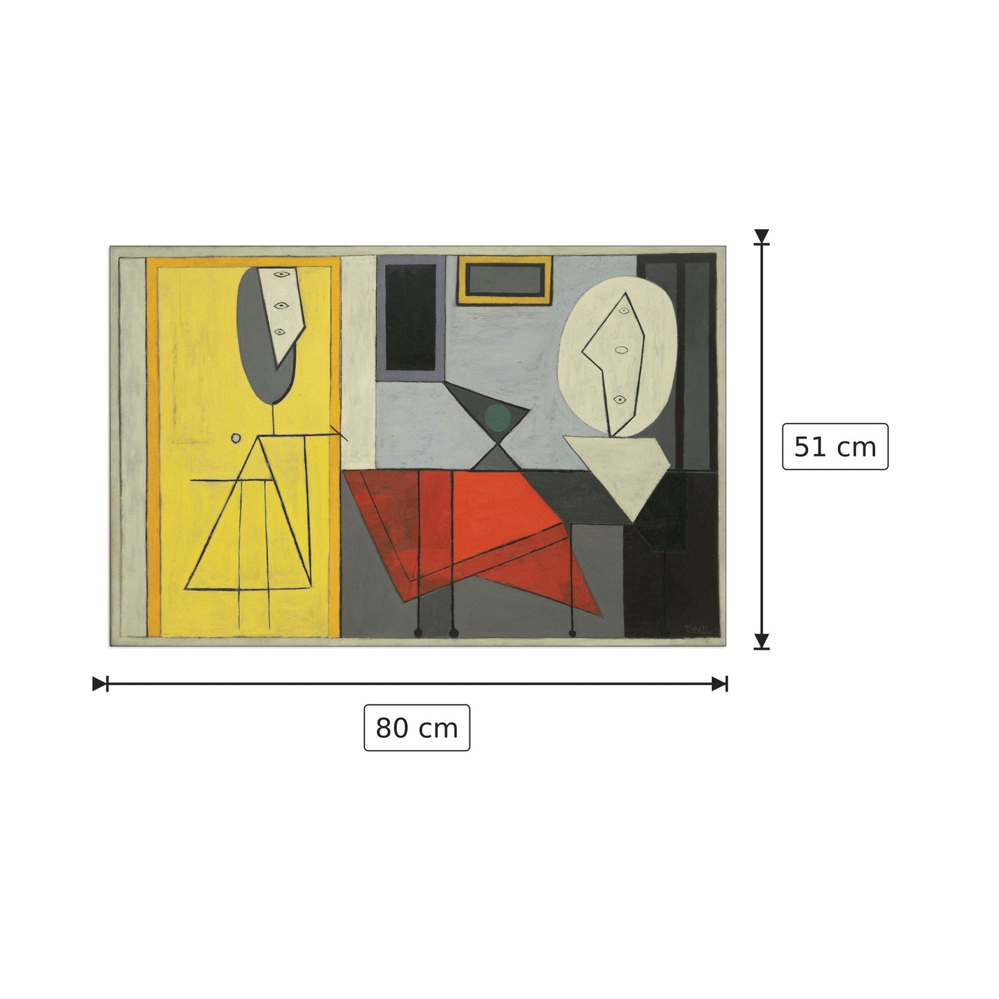 Lo studio - PICASSO - cm 80x51 - Pannello in MDF