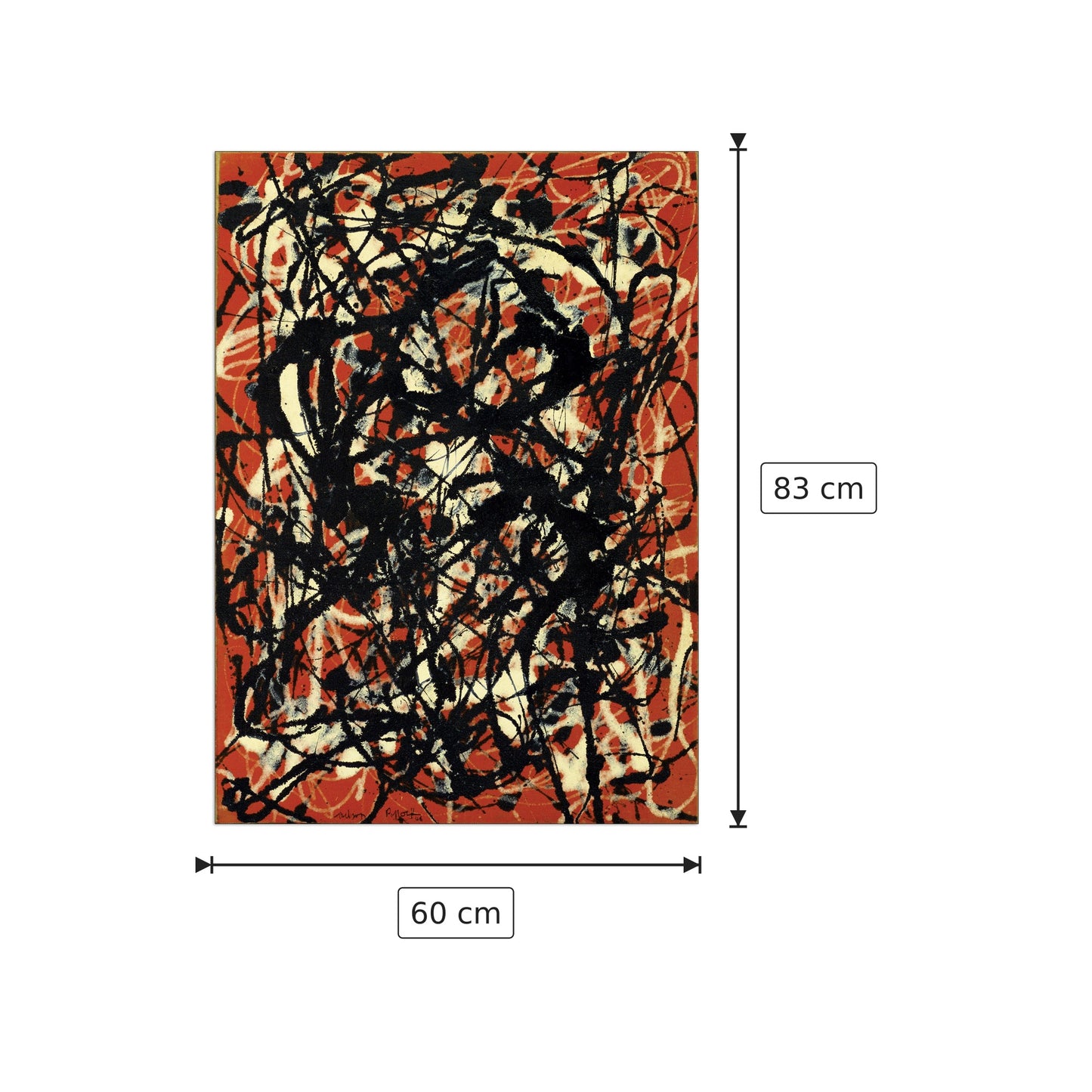 Forma libera - POLLOCK - cm 60x83 - Pannello in MDF