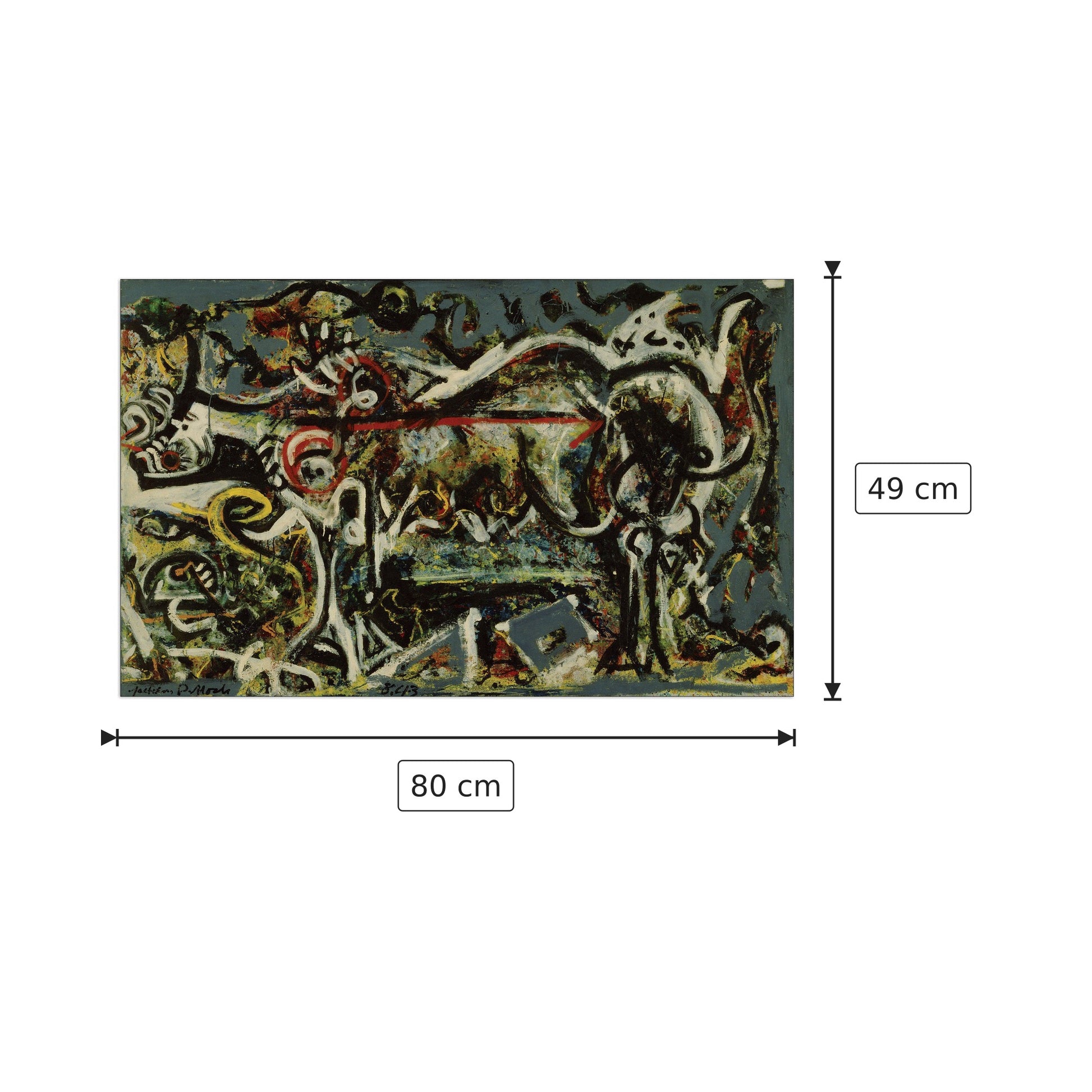 La lupa - POLLOCK - cm 80x49 - Pannello in MDF