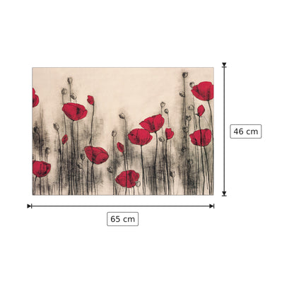 Papaveri rossi - ANDKJAER - cm 65x46 - Pannello in MDF