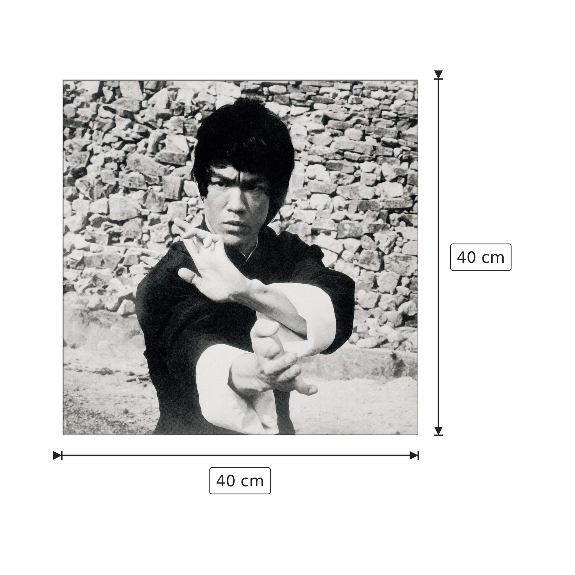 Operazione drago - BRUCE LEE - cm 40x40 - Pannello in MDF