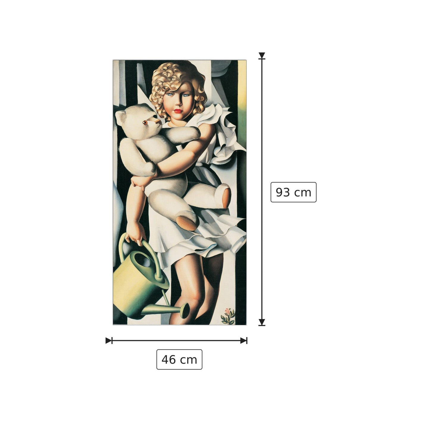 Ritratto di Mademoiselle Poum Rachou - DE LEMPICKA - cm 46x93 - Pannello in MDF