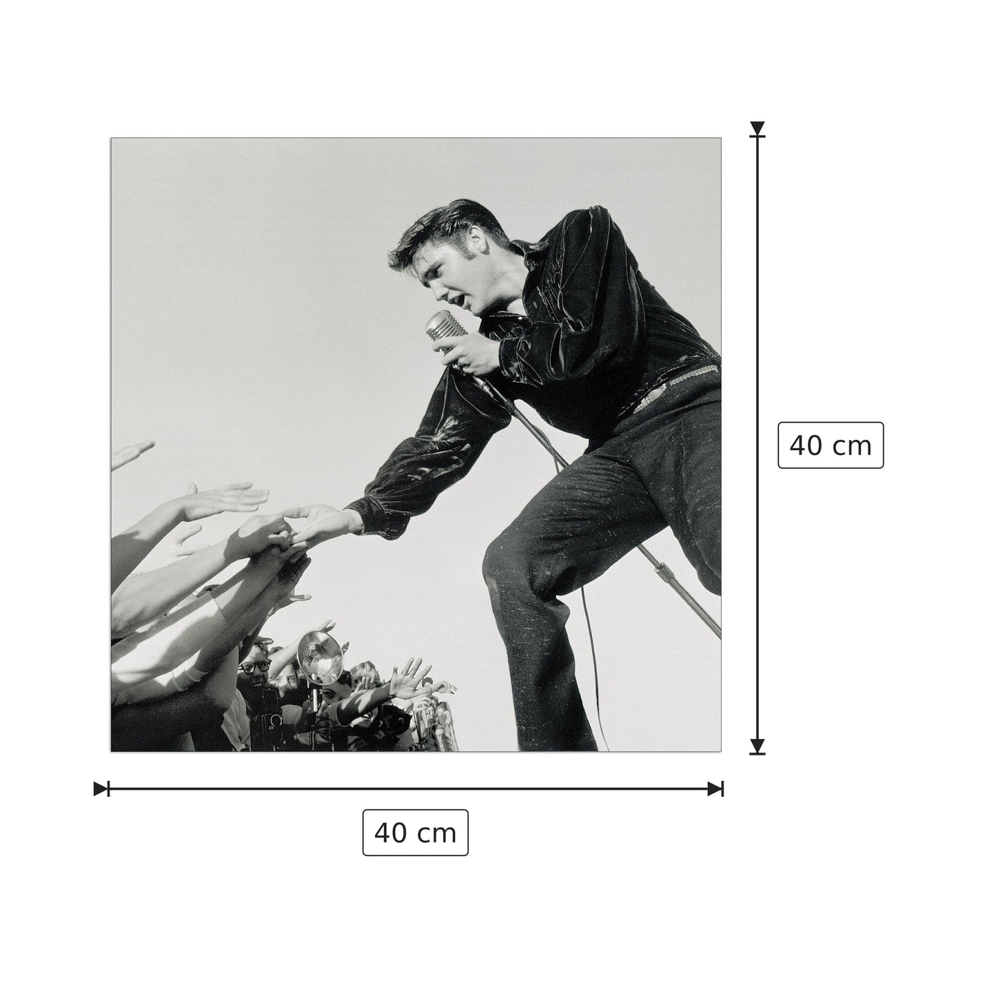 Elvis Presley - NULL - cm 40x40 - Pannello in MDF