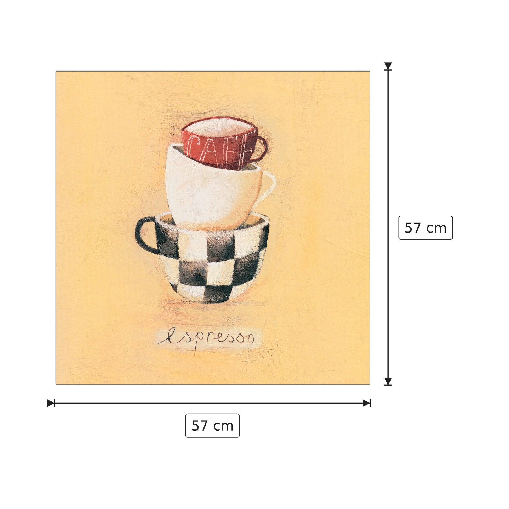 Espresso - EVANS - cm 57x57 - Pannello in MDF