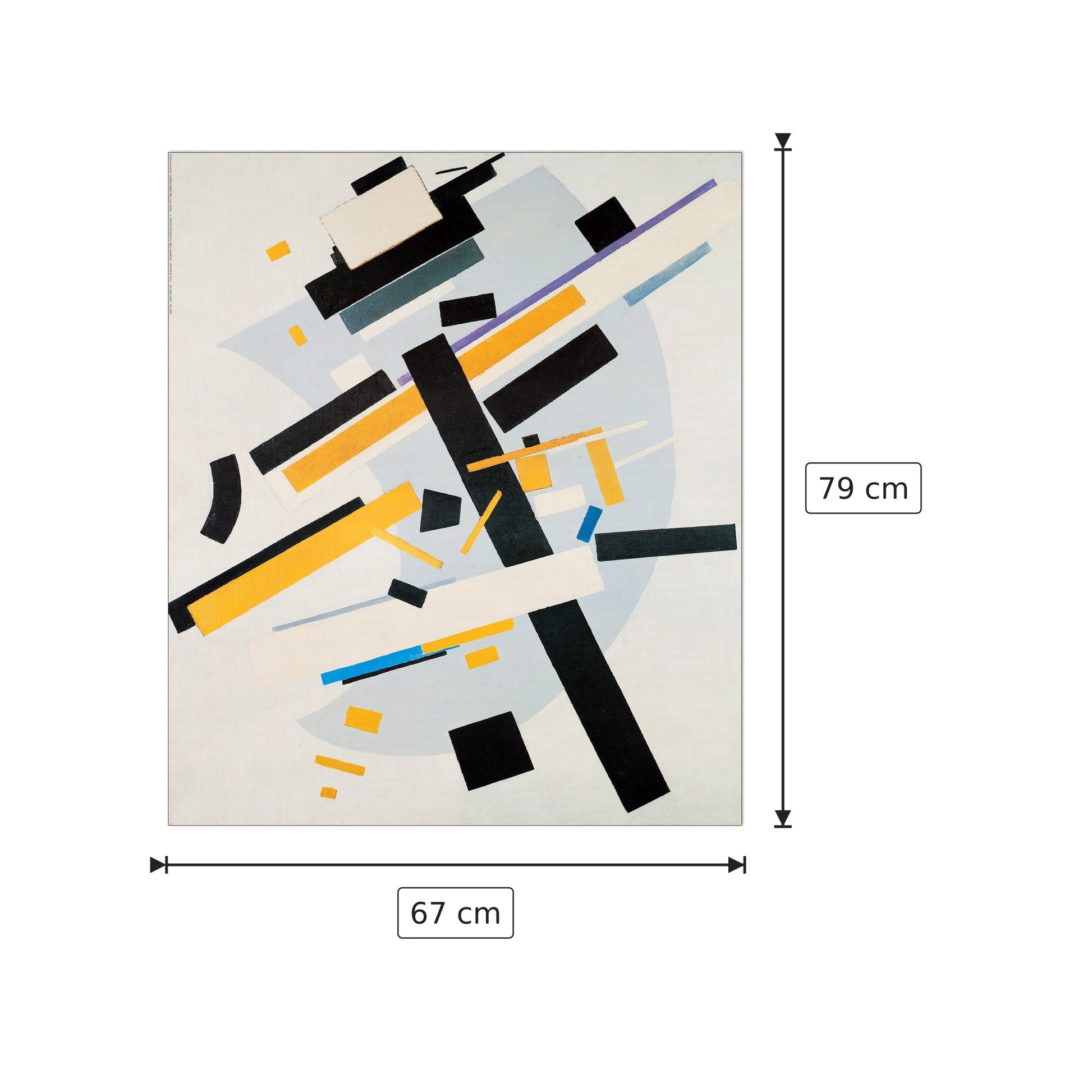 Suprematismo n 58 - MALEVICH - cm 67x79 - Pannello in MDF
