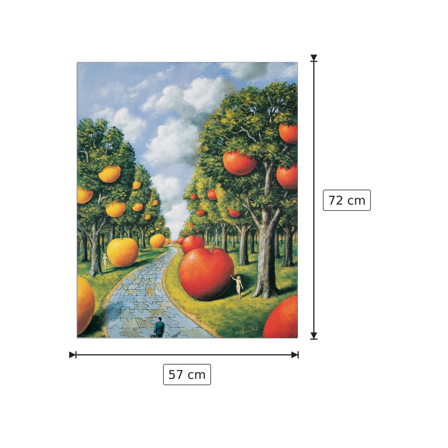 Alberi di mele - OLBINSKI - cm 57x72 - Pannello in MDF