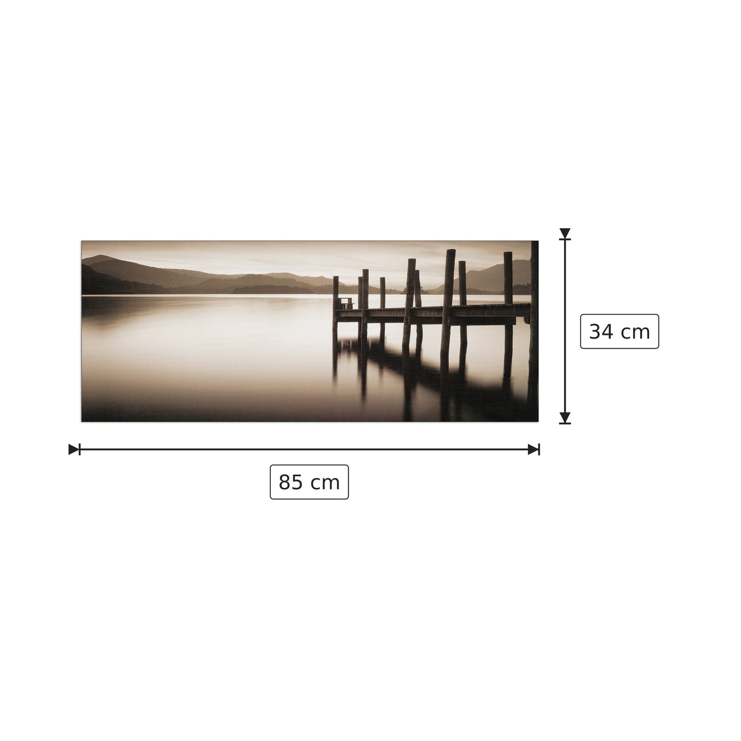 Banchina di Derwent Water - SHEPHERS - cm 85x34 - Pannello in MDF