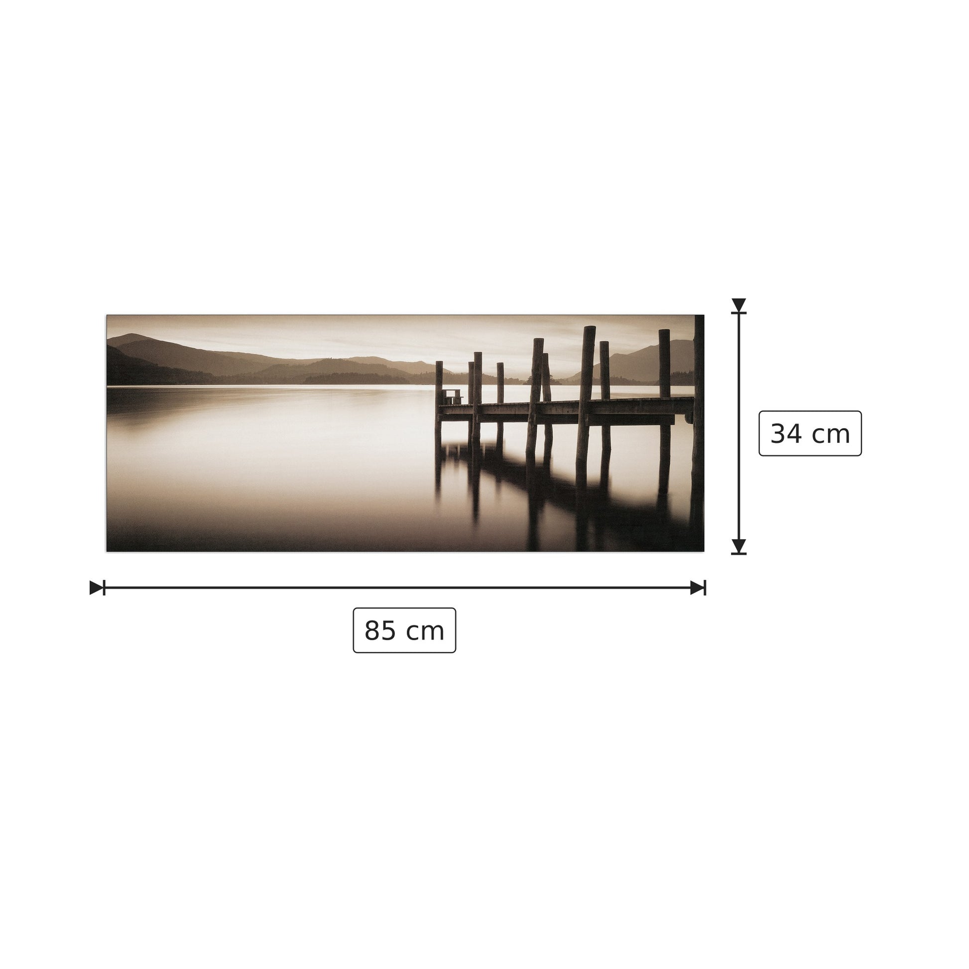 Banchina di Derwent Water - SHEPHERS - cm 85x34 - Pannello in MDF