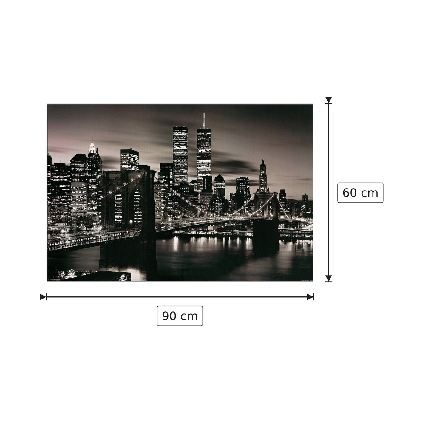 Ponte di Brooklyn (B&N) - BROOKLYN - cm 90x60 - Pannello in MDF