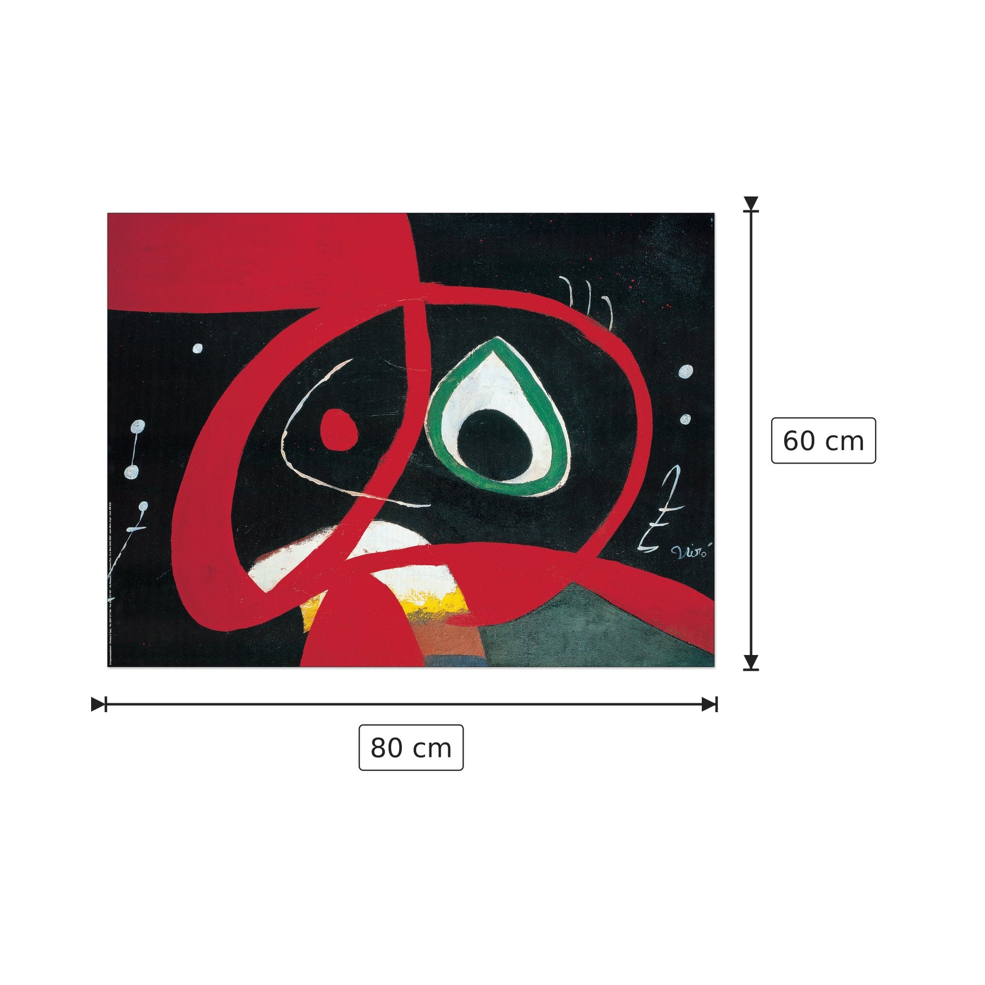 Testa - MIRO' - cm 80x60 - Pannello in MDF