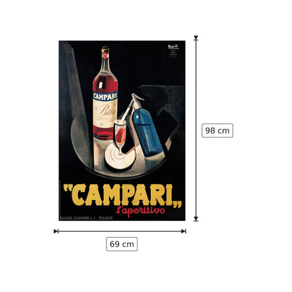 Campari l'aperitivo - MARCELLO NIZZOLI - cm 69x98 - Pannello in MDF
