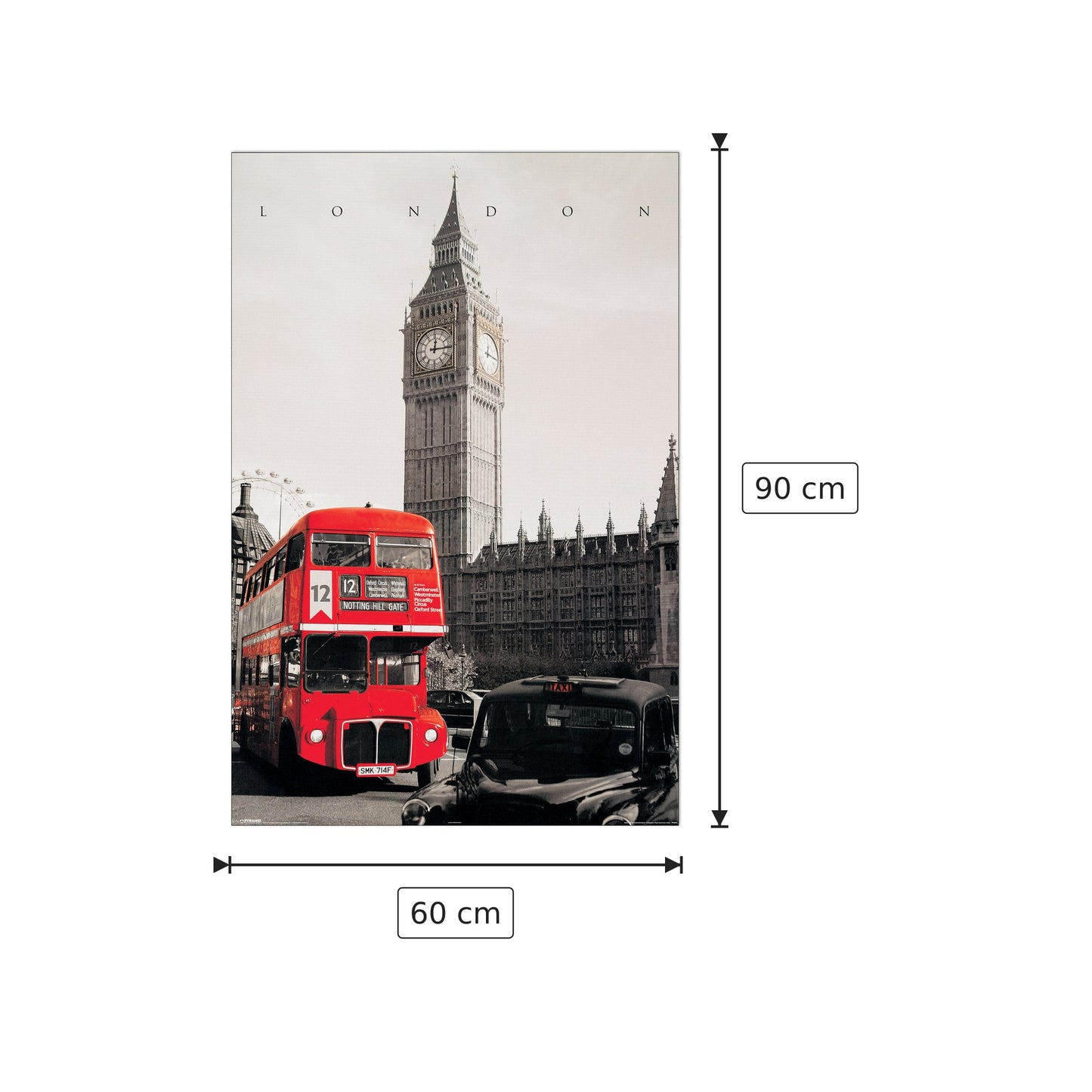 Londra Westminster - NULL - cm 60x90 - Pannello in MDF