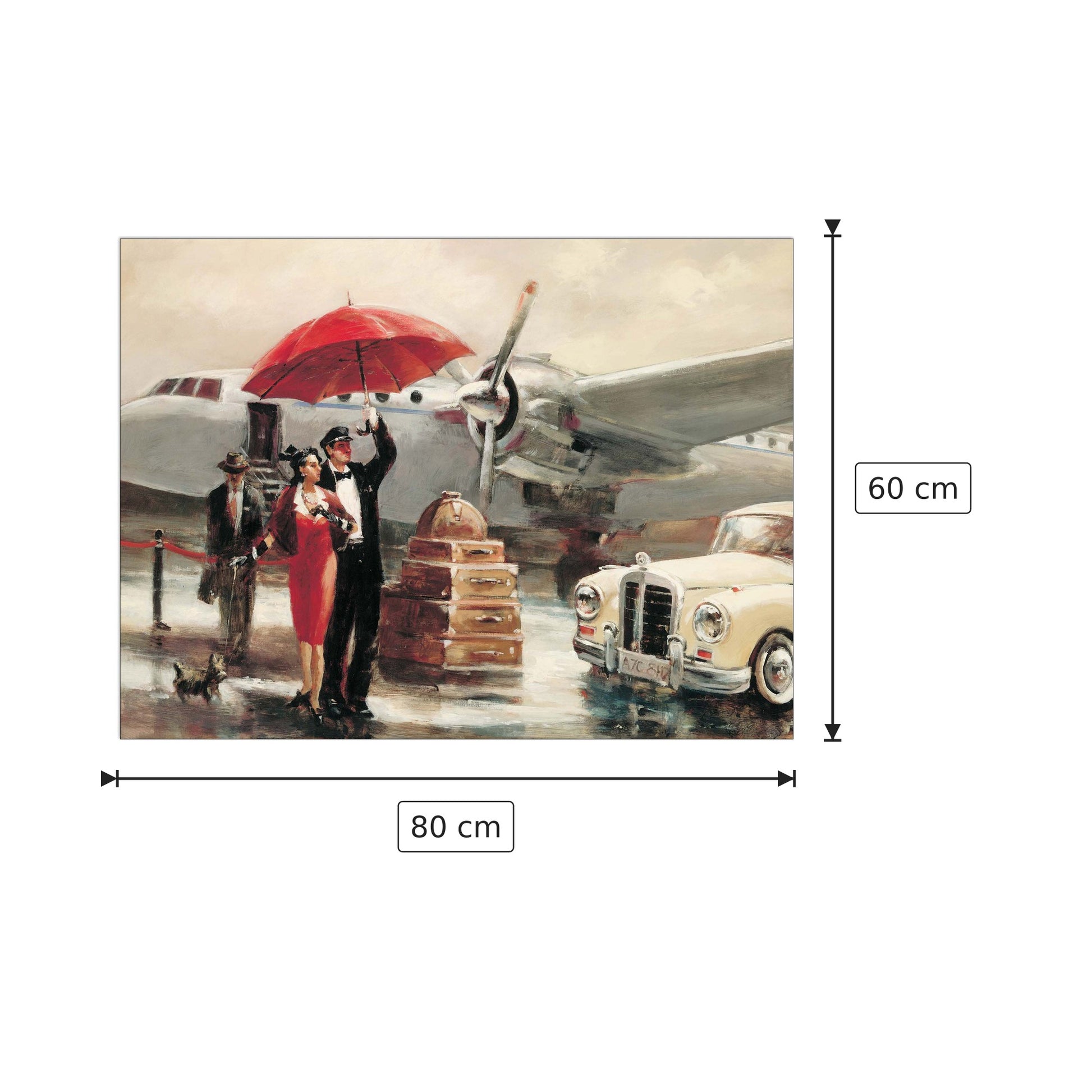 Volo transcontinentale - HEIGHTON - cm 80x60 - Pannello in MDF