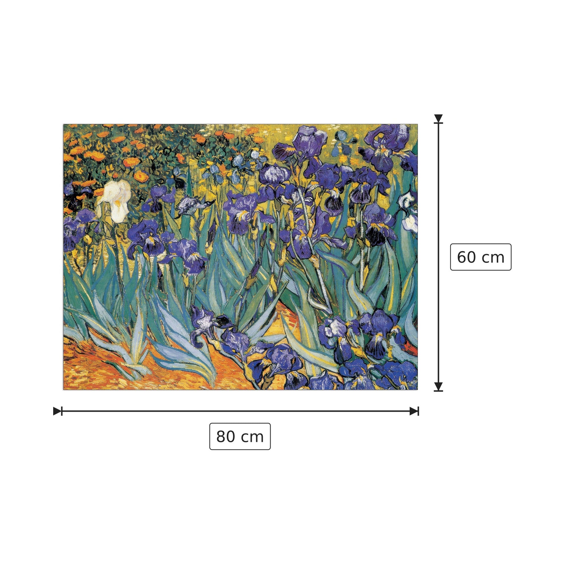 Iris - VAN GOGH - cm 80x60 - Pannello in MDF