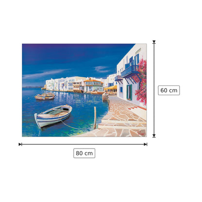 Porticciolo greco - GALASSO - cm 80x60 - Pannello in MDF