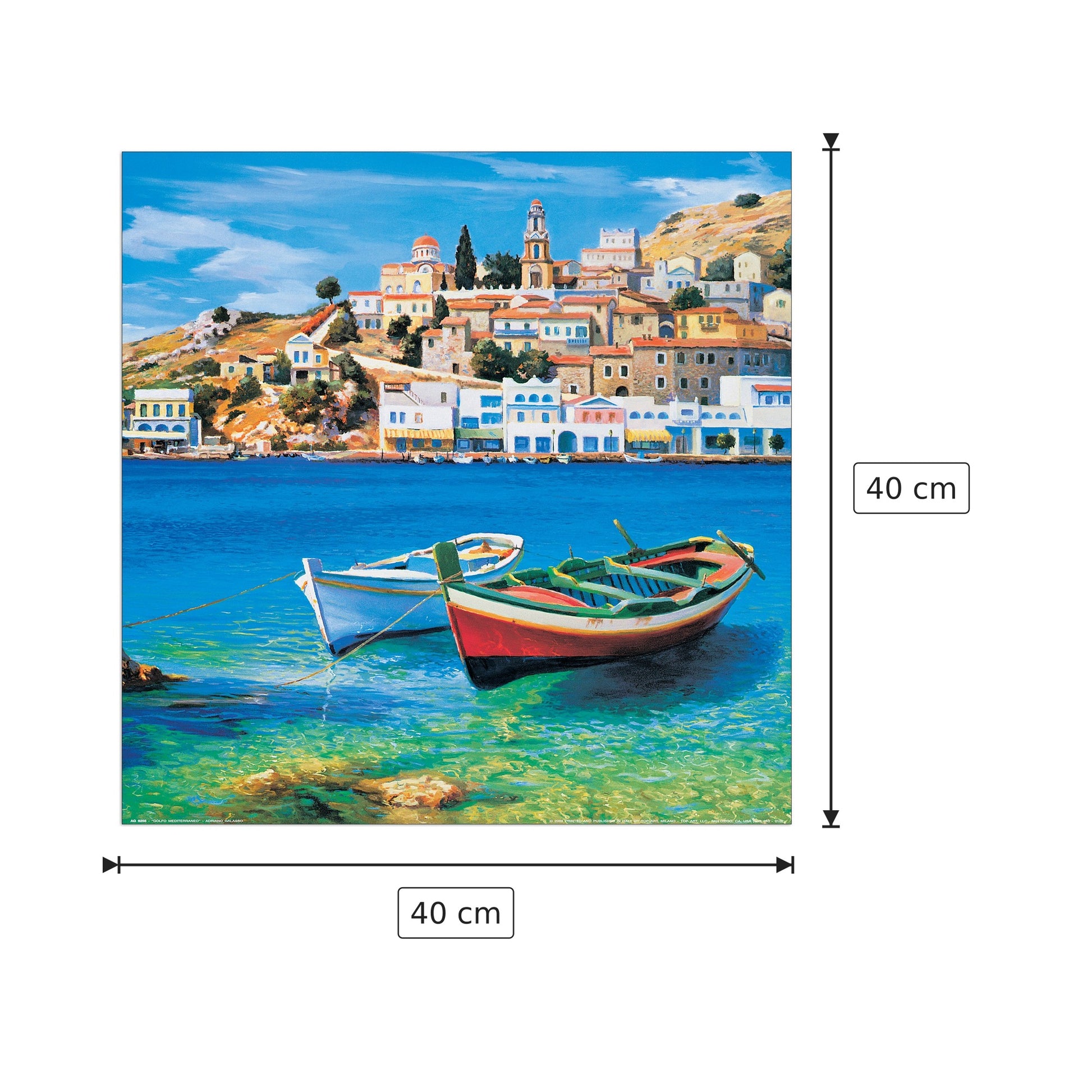 Golfo mediterraneo - GALASSO - cm 40x40 - Pannello in MDF