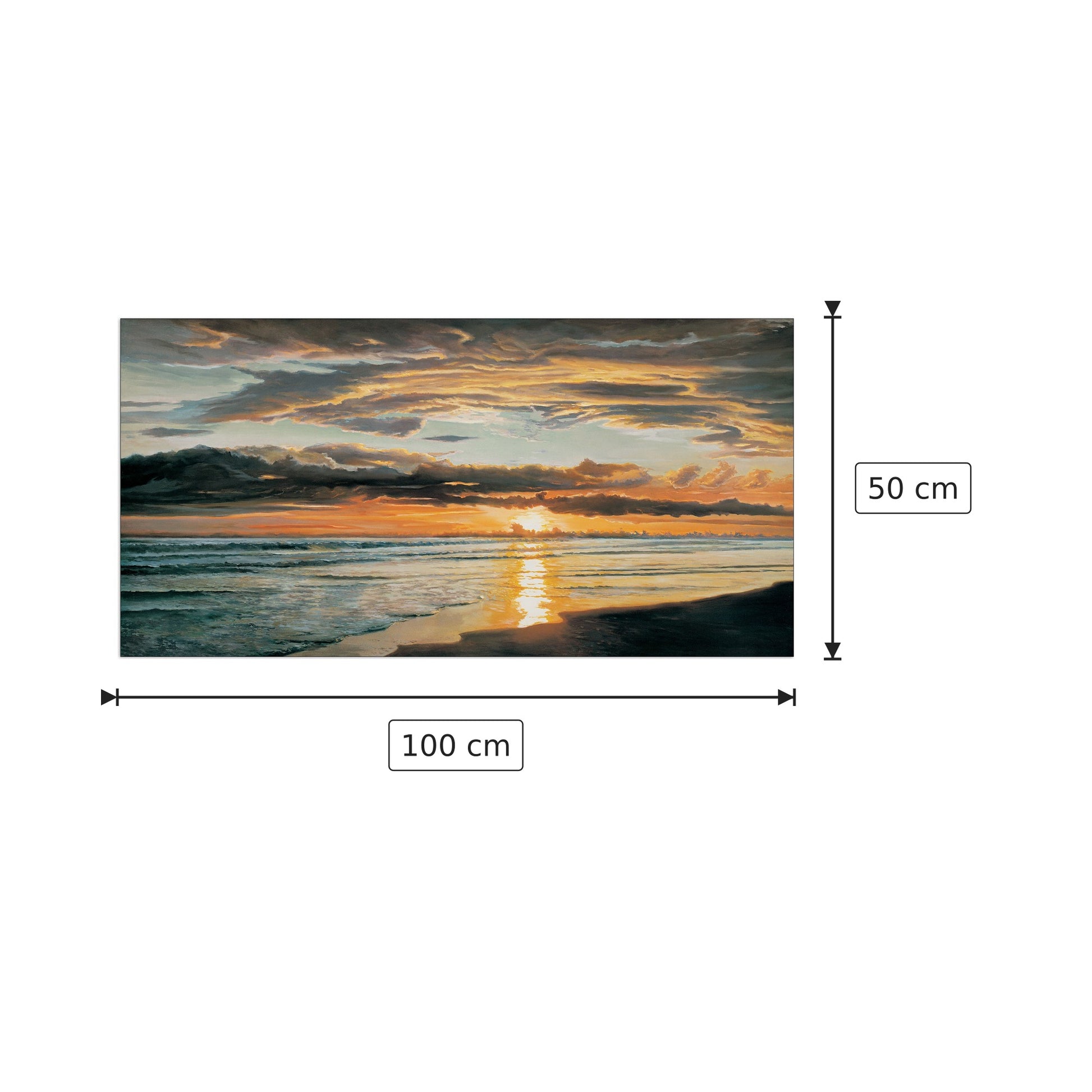Splendore della costa - WERNER - cm 100x50 - Pannello in MDF