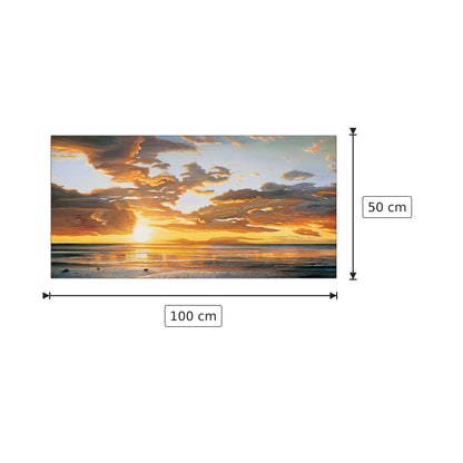 Al tramonto - WERNER - cm 100x50 - Pannello in MDF