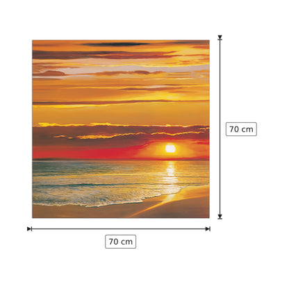 Tramonto sul mare - WERNER - cm 70x70 - Pannello in MDF